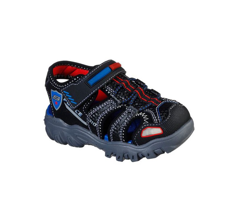 Skechers Pojkar Svarta/Röda/Blå Sandaler - Hot Lights: Damager Iii - Sand Patrol - Sverige (GTUBX-15